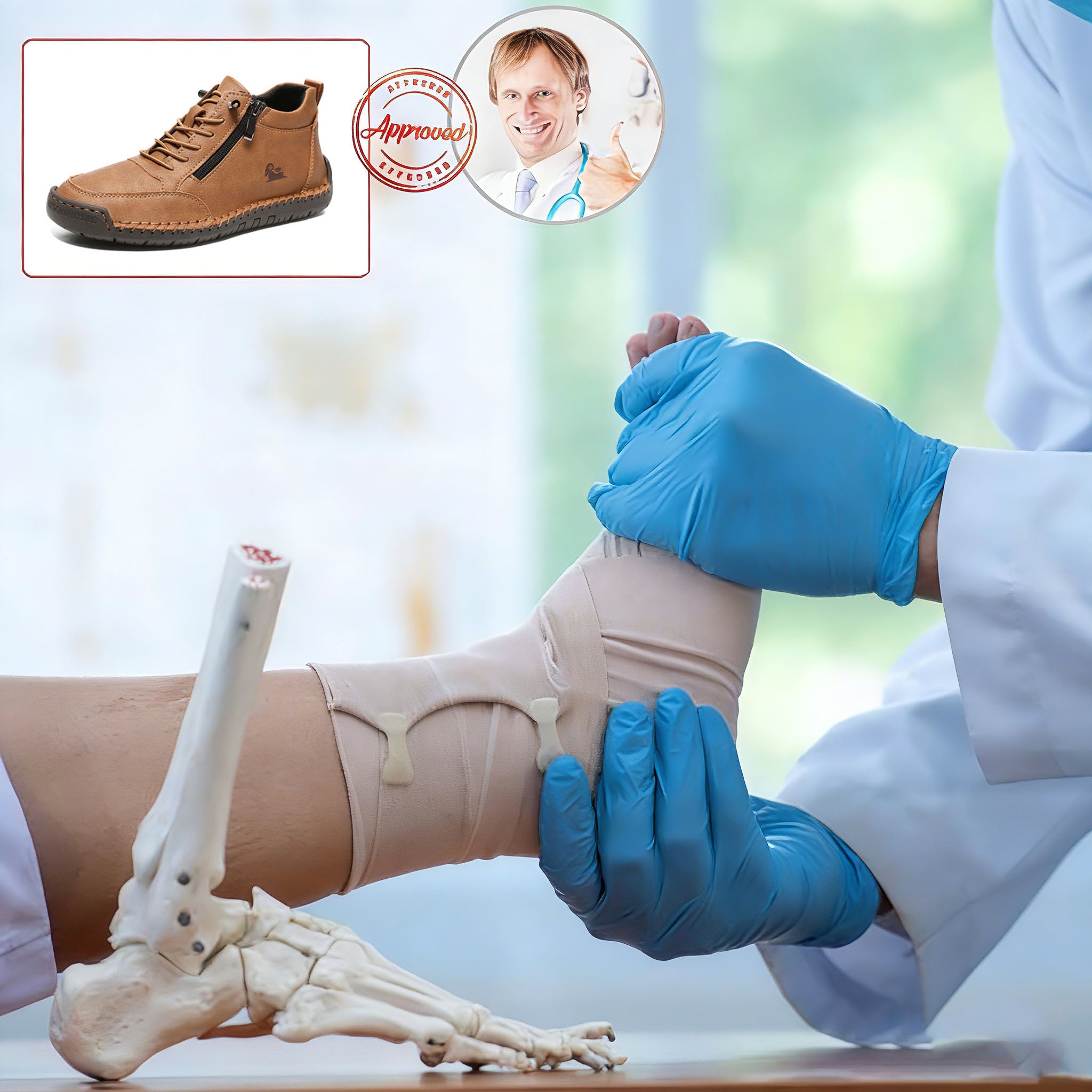 (🔥 50 % popusta - Ne zamudite!) Izbrani čevlji iz telečje kože - Ortopedski čevlji - 👞 - Trpežni, nedrseči in vodoodporni (podpora stopalnega loka, lajšanje bolečin, unisex)