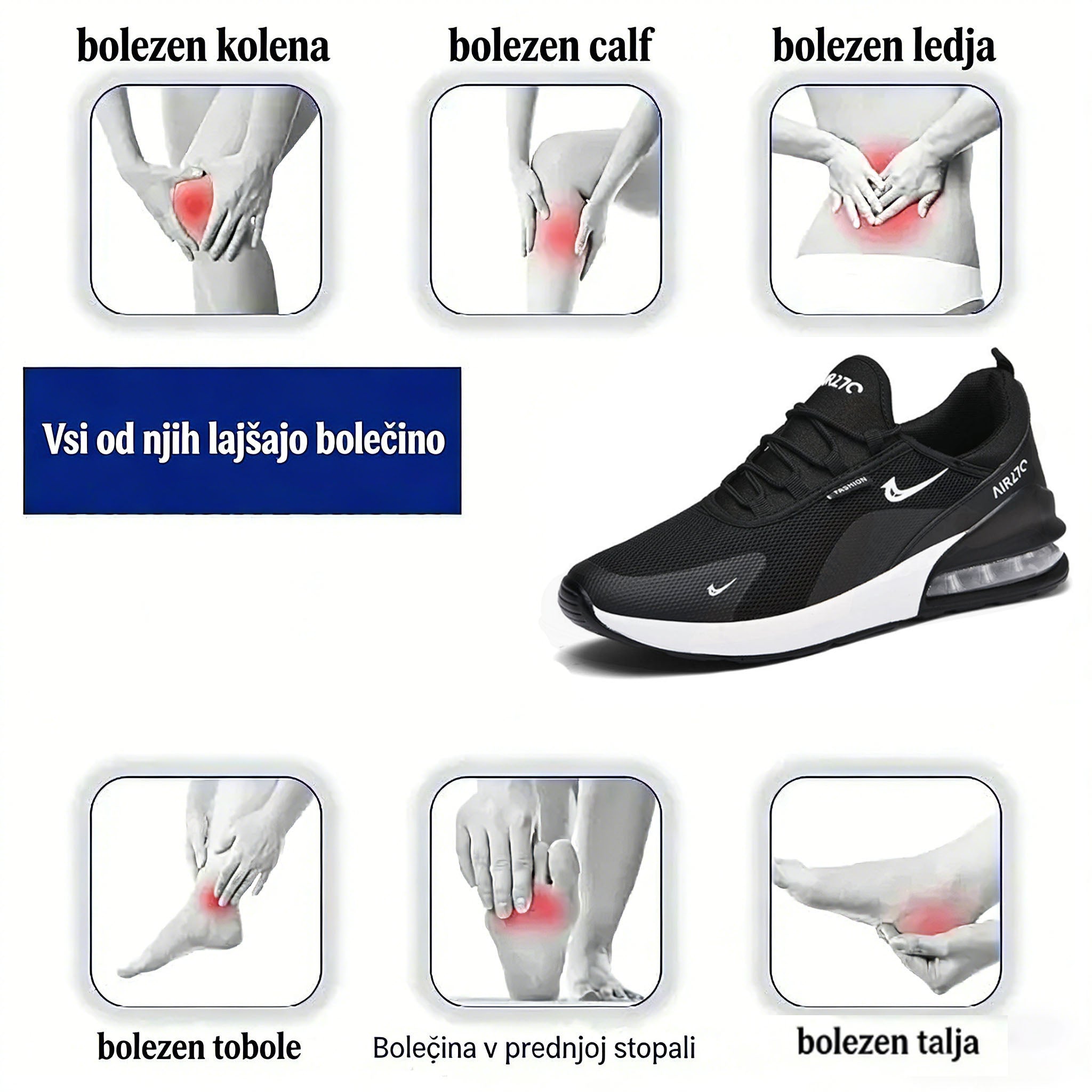 CLOUNDE® - Medicinsko certificirani športni copati | Zagotavljajo ergonomsko oporo za starejše | V prodaji