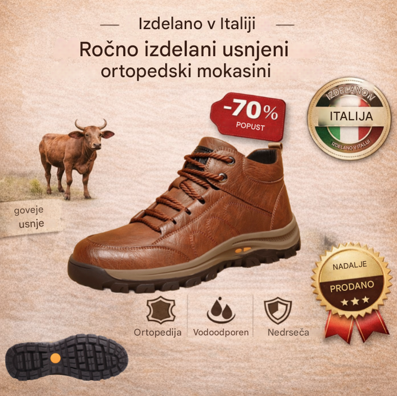 CLOUNDE® - Premium usnjene superge | Naravno razširjen prstni del | Zdravstveno certificirano