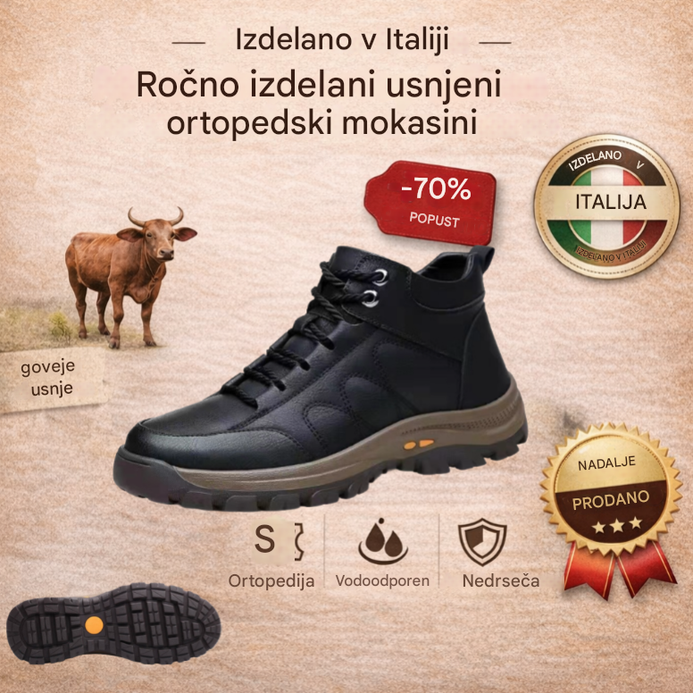 CLOUNDE® - Premium usnjene superge | Naravno razširjen prstni del | Zdravstveno certificirano