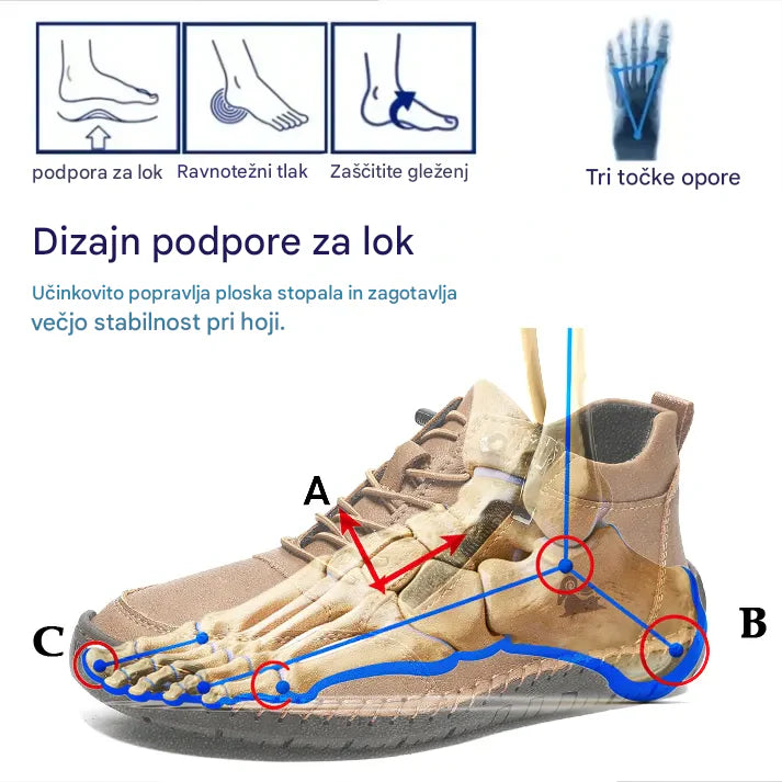(🔥 50 % popusta - Ne zamudite!) Izbrani čevlji iz telečje kože - Ortopedski čevlji - 👞 - Trpežni, nedrseči in vodoodporni (podpora stopalnega loka, lajšanje bolečin, unisex)