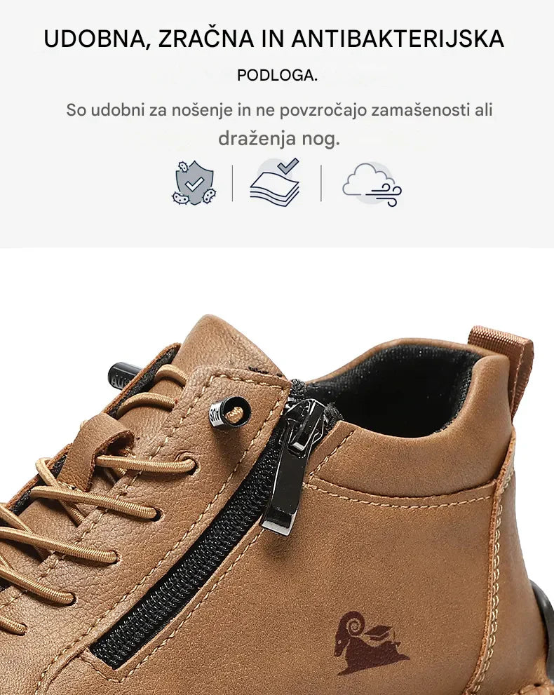 (🔥 50 % popusta - Ne zamudite!) Izbrani čevlji iz telečje kože - Ortopedski čevlji - 👞 - Trpežni, nedrseči in vodoodporni (podpora stopalnega loka, lajšanje bolečin, unisex)